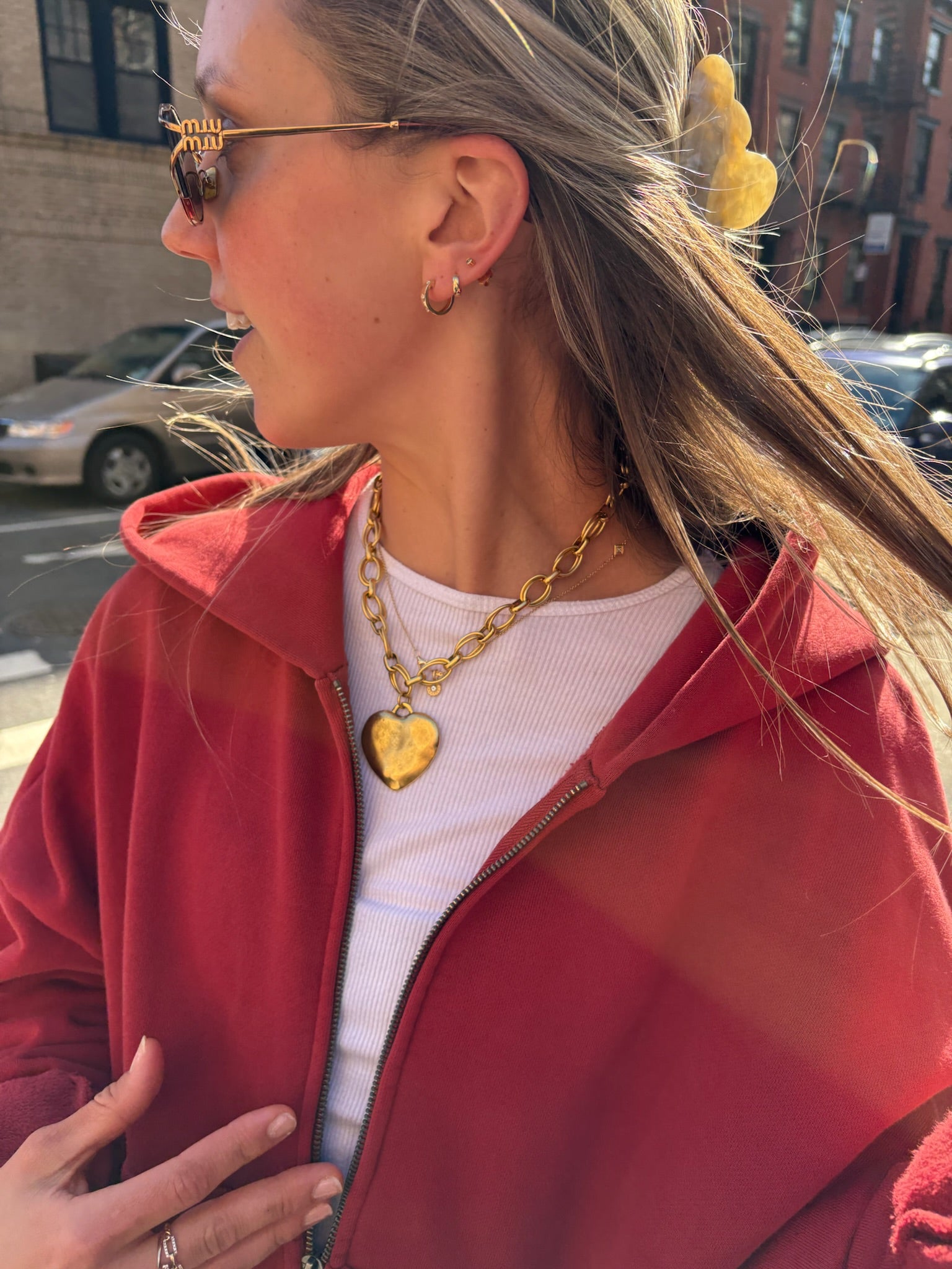 The Caroline with Heart Pendant