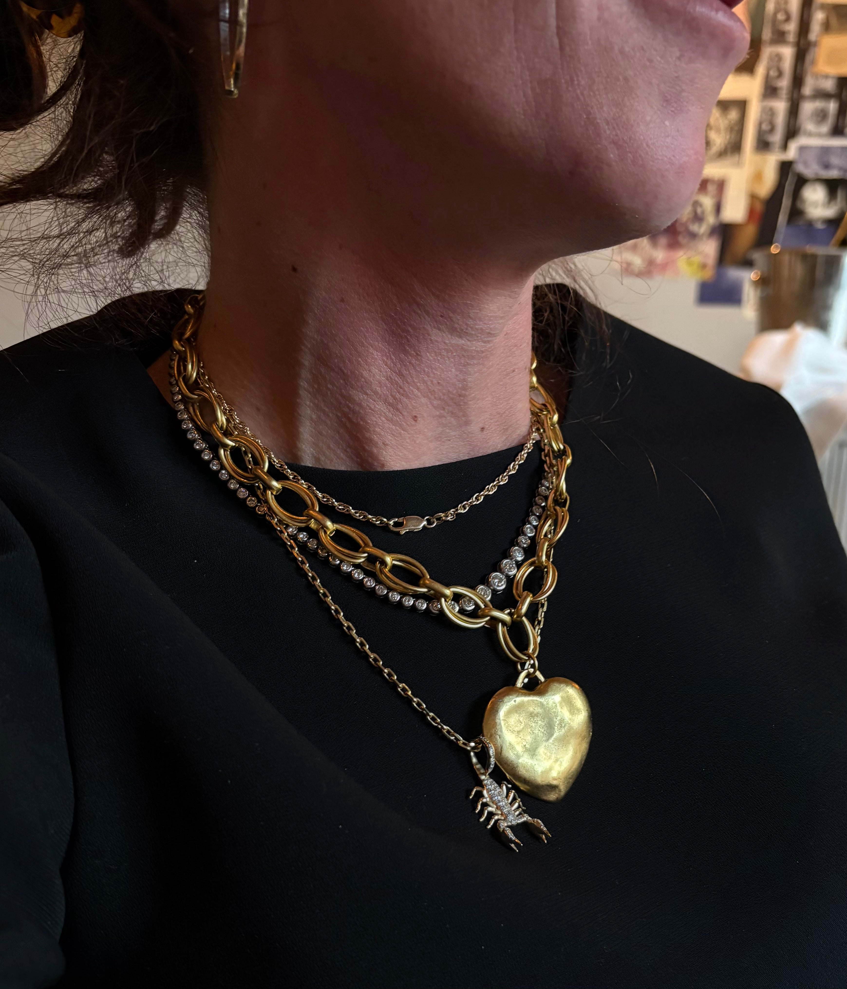 The Caroline with Heart Pendant